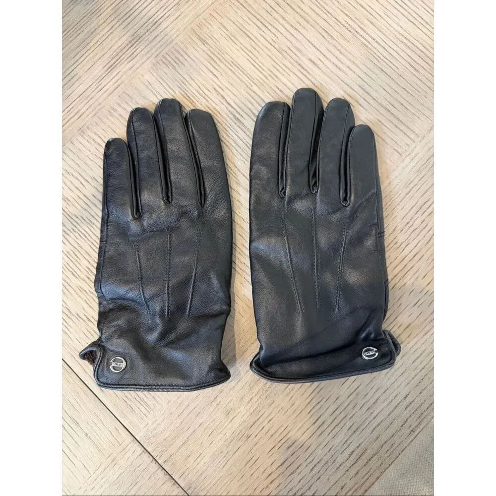 ELMA Men’s Black Lambskin Leather Winter Gloves Lined Size 8.5 Formal Driving - Picture 3 of 8